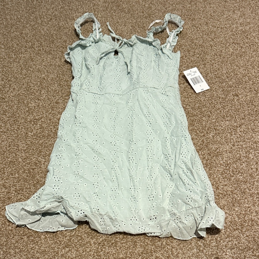 B. Smart Mint Eyelet Dress